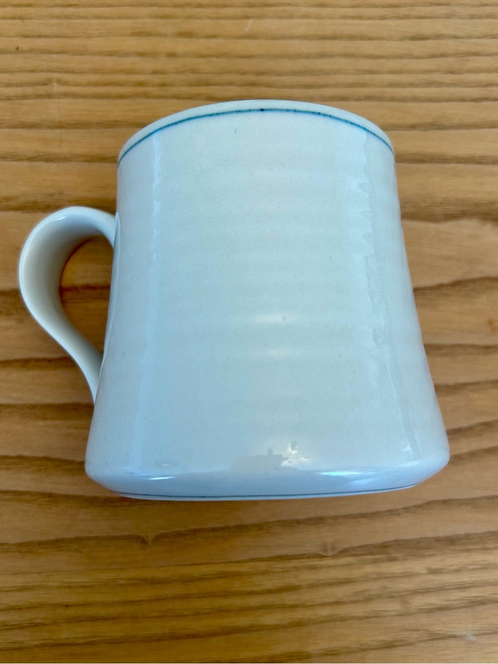 Anthropologie Cream Mug with Blue French Bulldog Illustration by Molly Hatch. - Picture 10 of 10